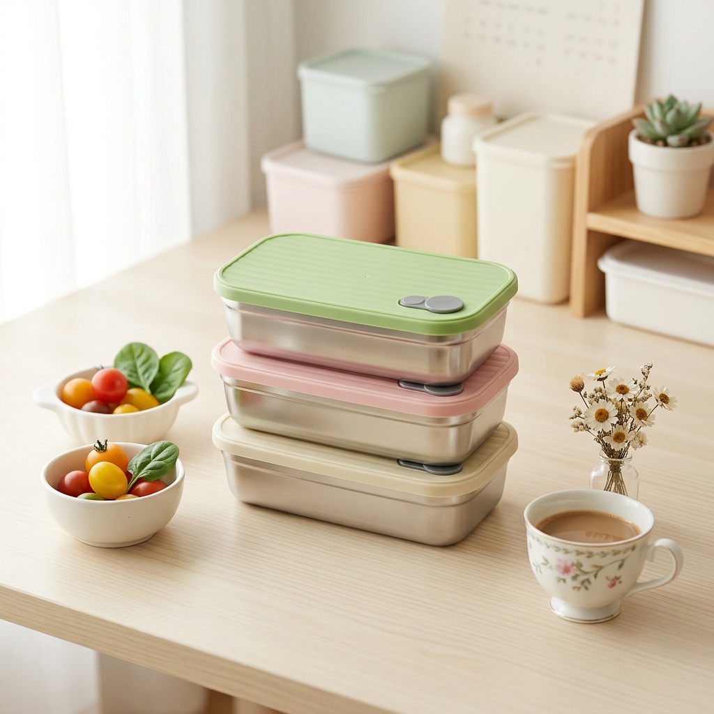 Food Storage Metal Box - Boîte à bento en acier inoxydable,