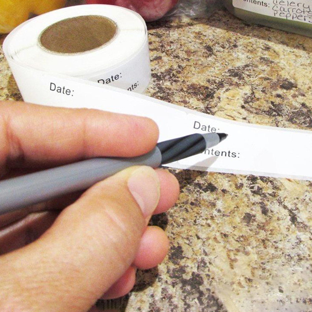 Food Storage Jar Labels - 1 rouleau d'étiquettes autocollantes pour aliments,