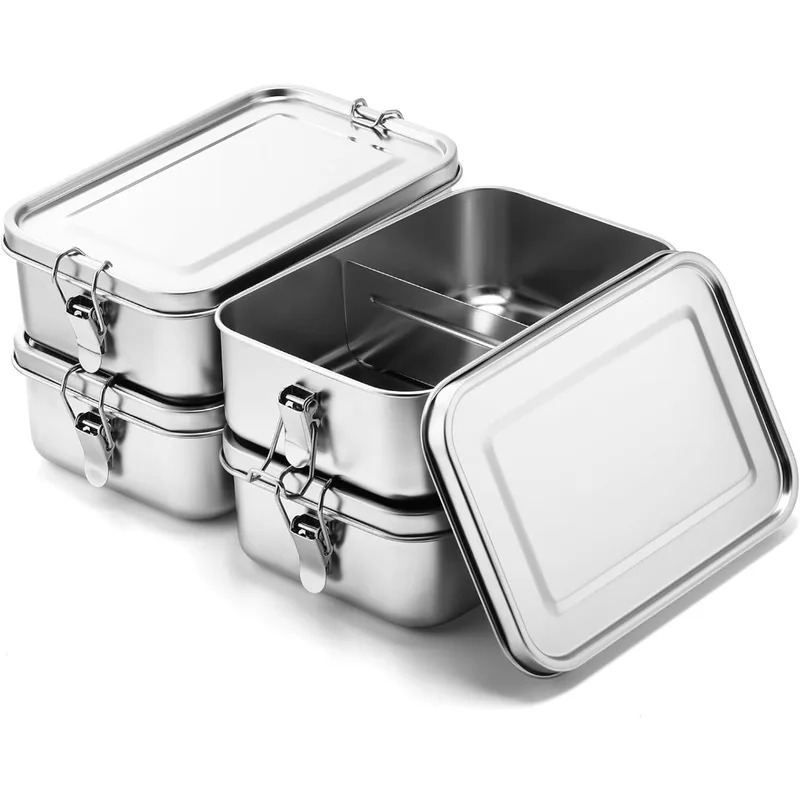 Food Storage Metal Box - Boîte à lunch en acier inoxydable