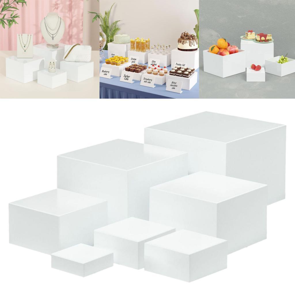 Food Storage Restaurant - Présentoir Cube en acrylique, 7 pièces,