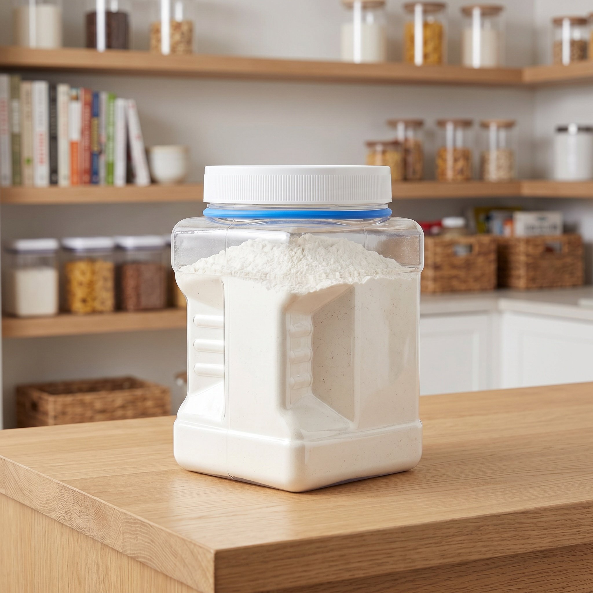 Food Storage Jars - 6 pots de conservation carrés transparents