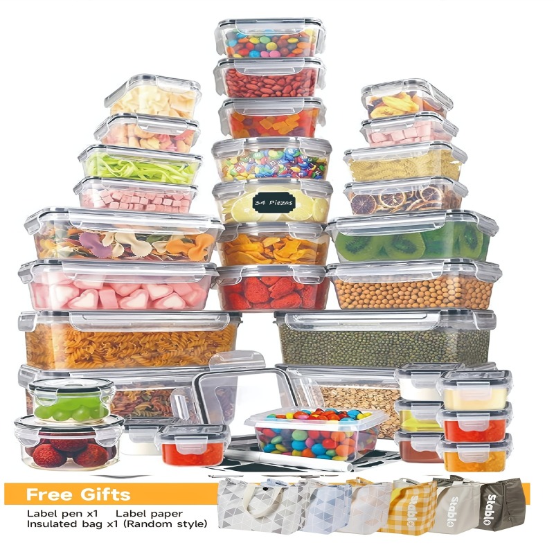 Food Storage Canister - Ensemble de 48 contenants alimentaires sans