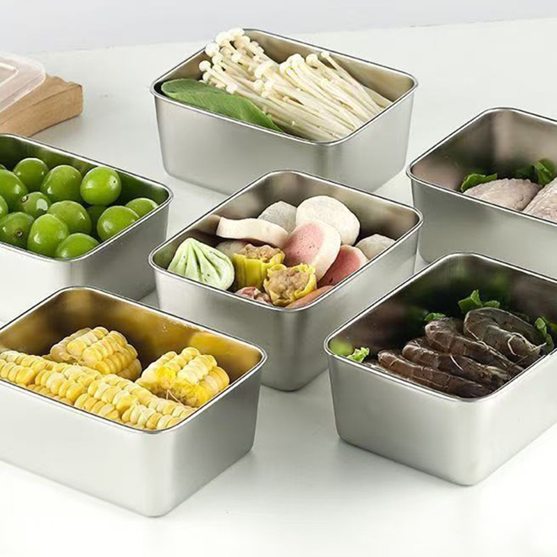 Food Storage Metal Box - Ensemble de 6 récipients de conservation