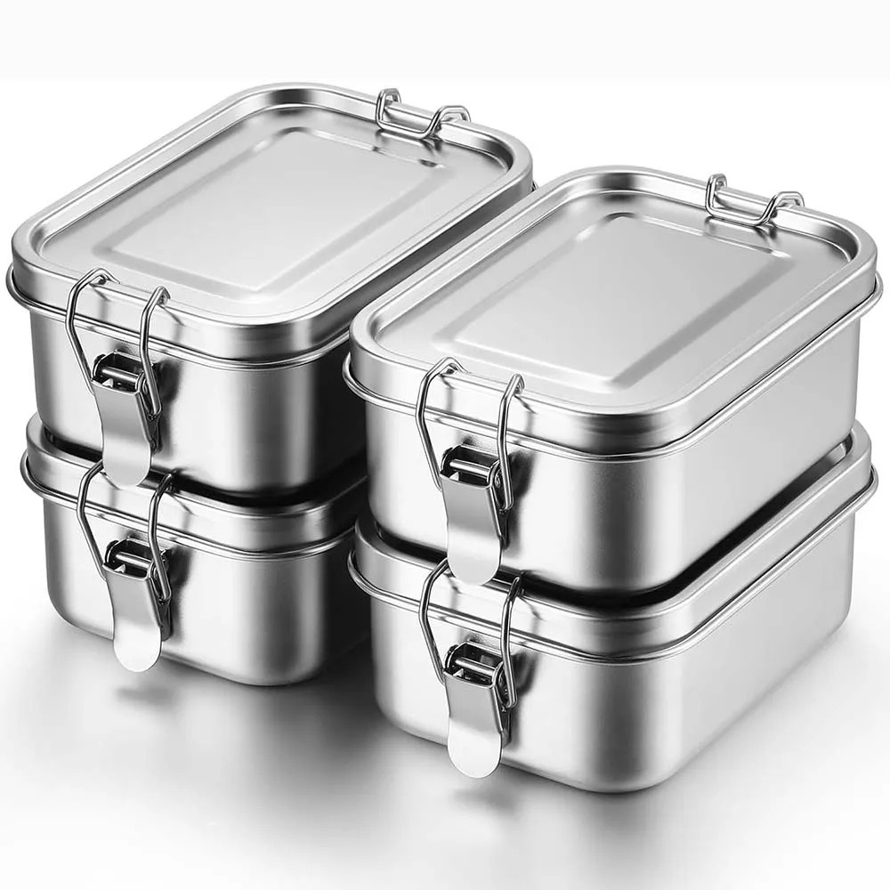 Food Storage Metal Box - Boîte à Bento en acier inoxydable,