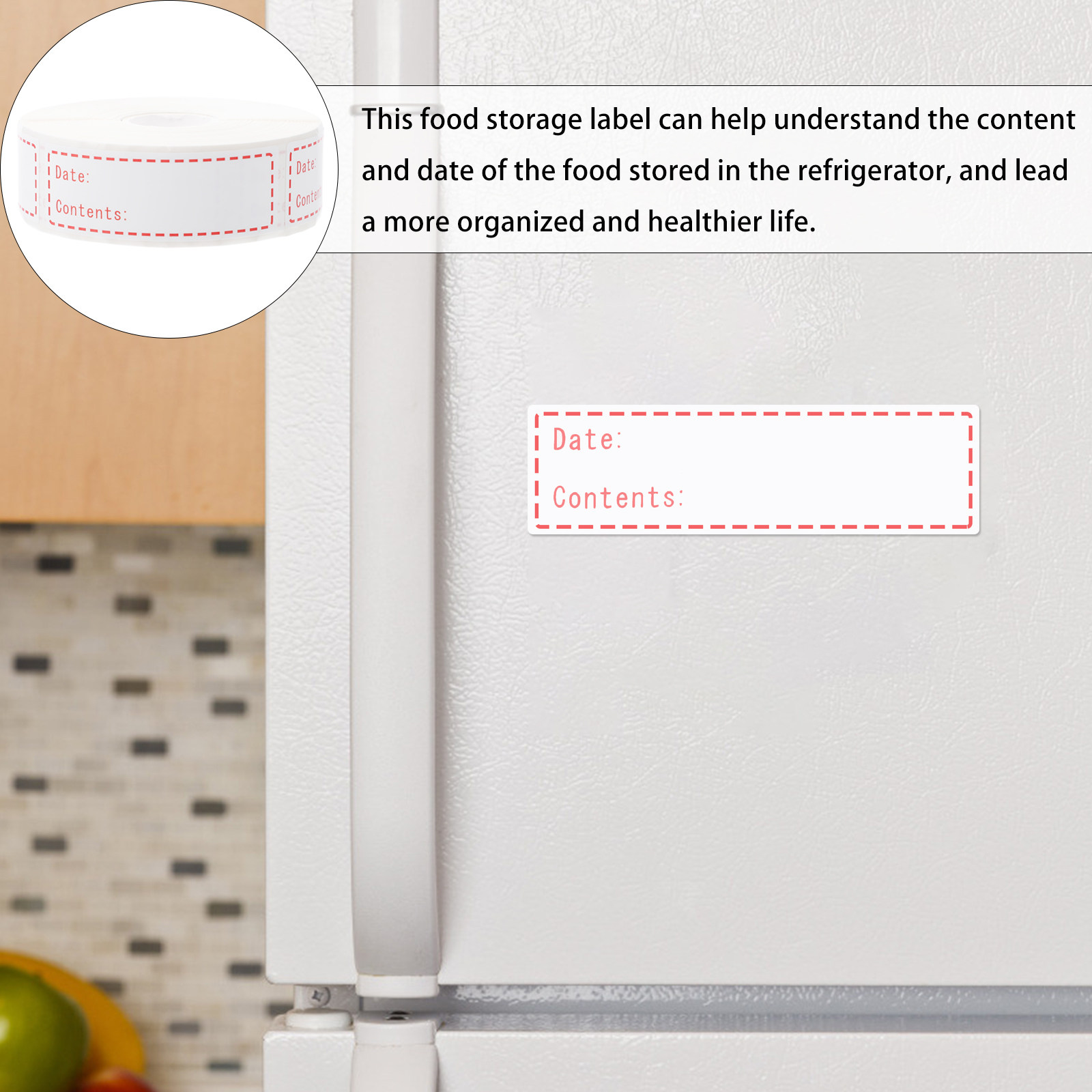1 rouleau d'autocollants alime - Food Storage Jar Labels avis et prix