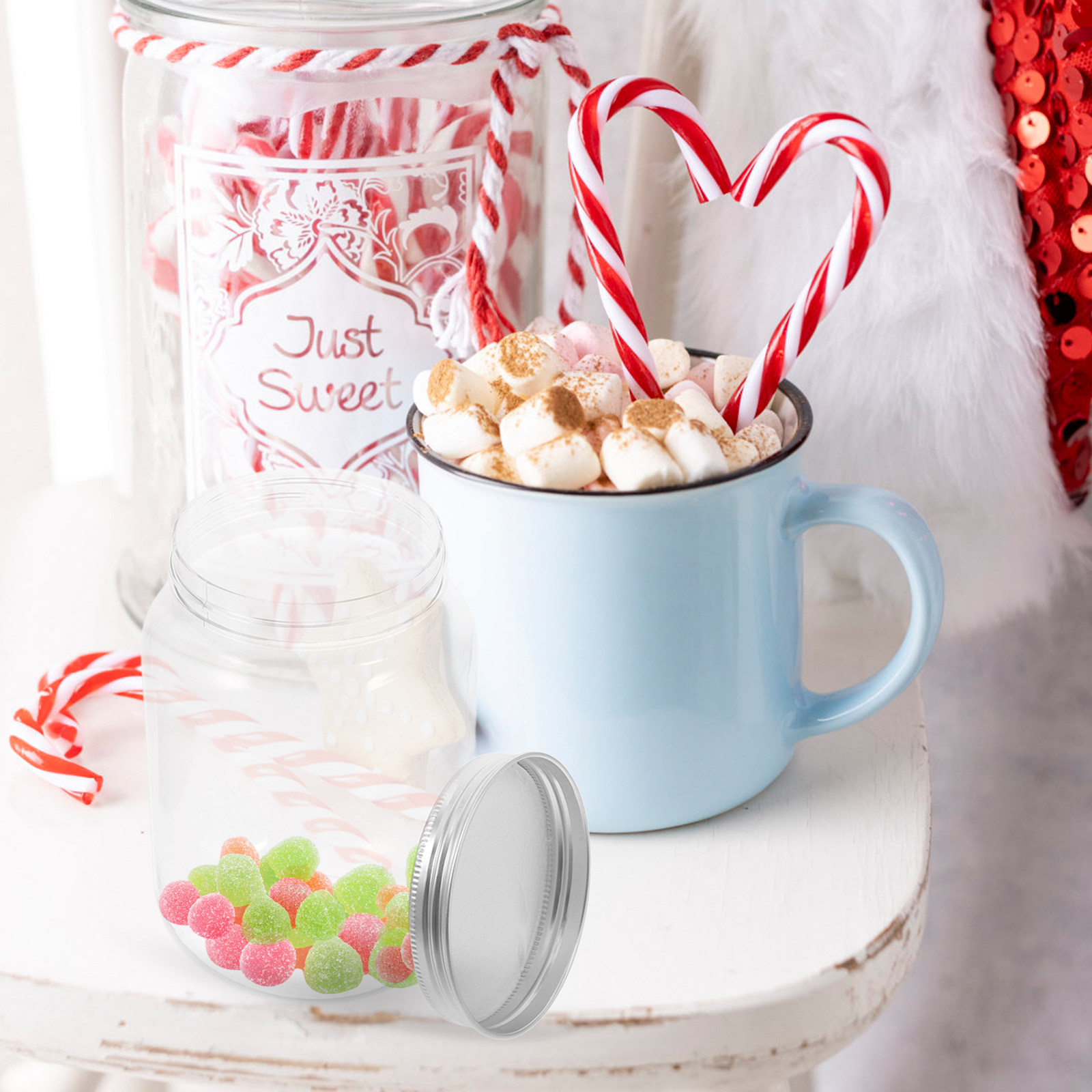 4 pots en plastique transparen - Food Storage Jars avis et prix