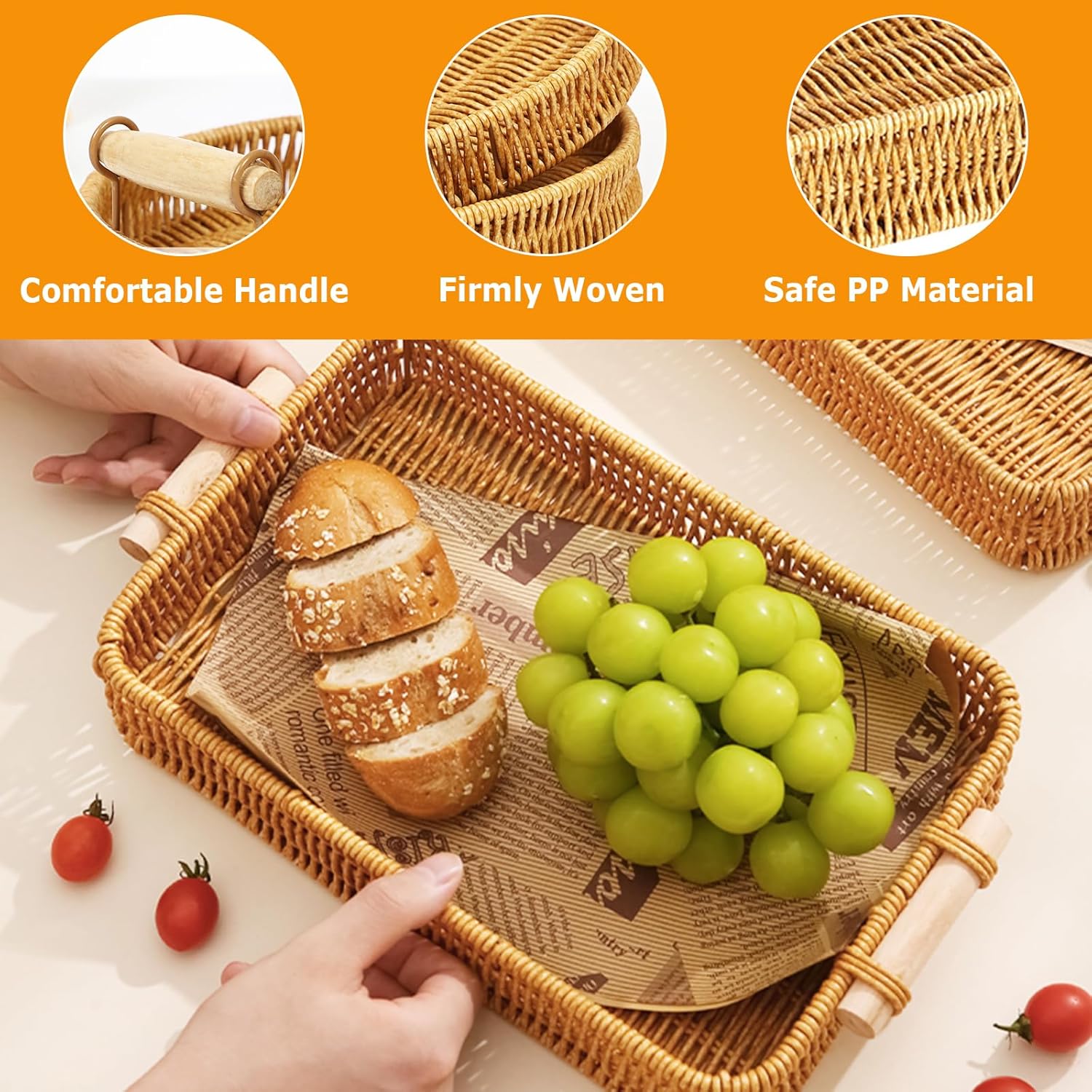 Plateau en osier rectangulaire - Food Storage Restaurant avis et prix