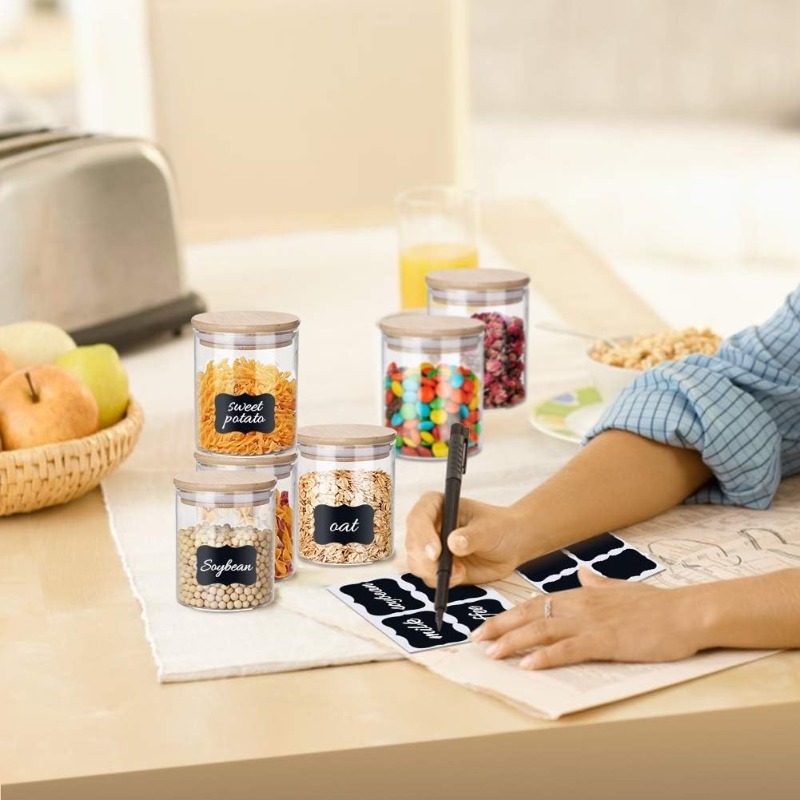 Ensemble de 12 pots en verre a - Food Storage Jar Labels avis et prix