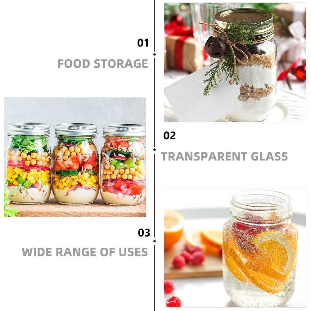6 pots en verre ronds transpar - Food Storage Jars avis et prix