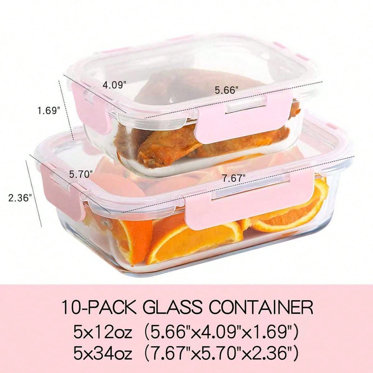 Lot de 10 récipients en verre  - Food Storage Glass Jar avis et prix