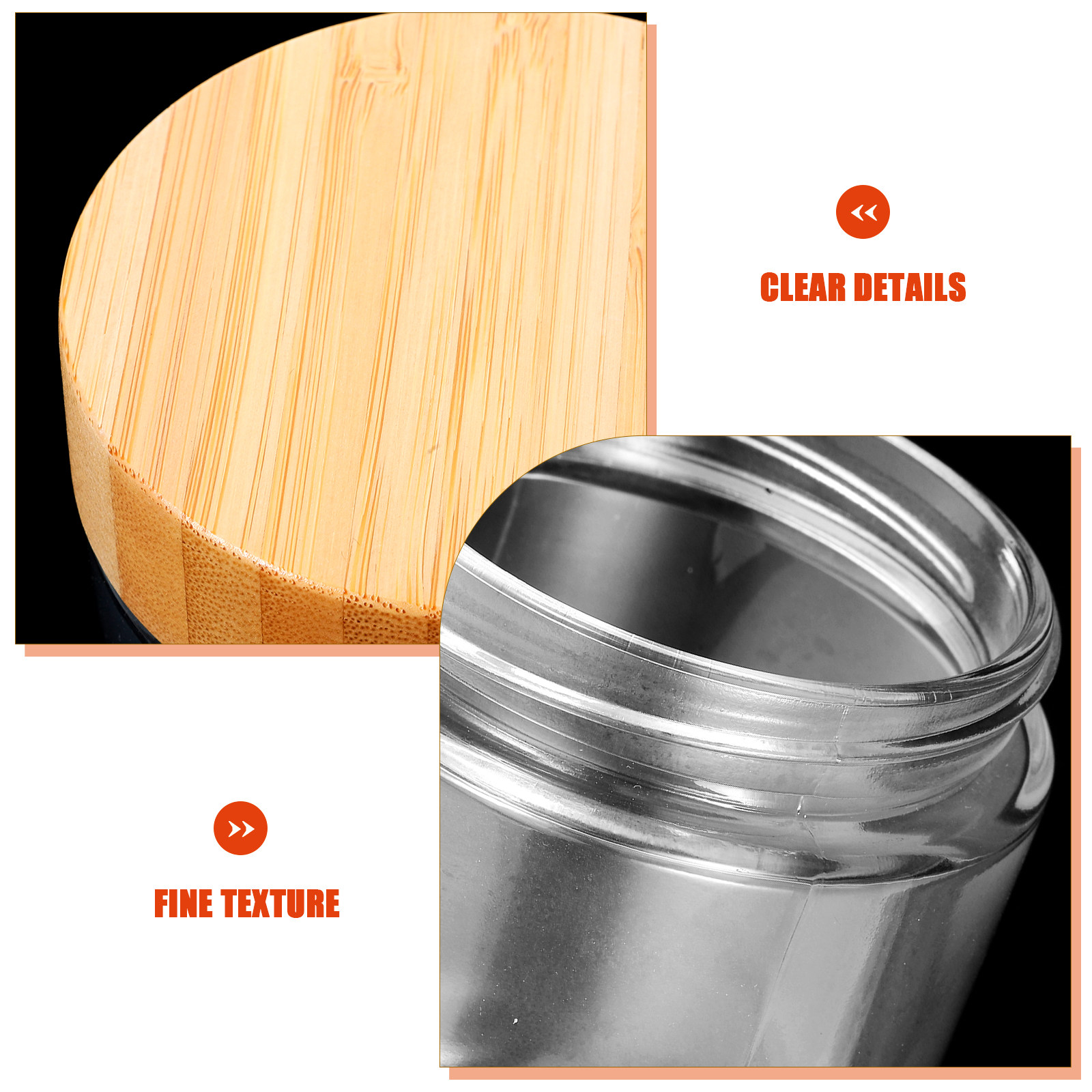 4 pots en verre transparent av - Food Storage Jars avis et prix