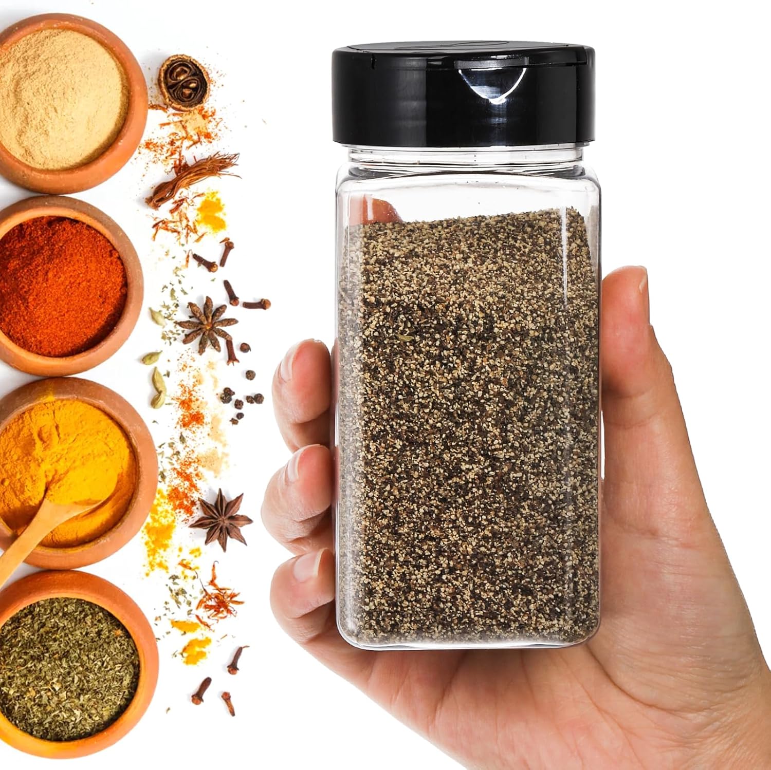 Grands pots à épices carrés en - Food Storage Jars avis et prix