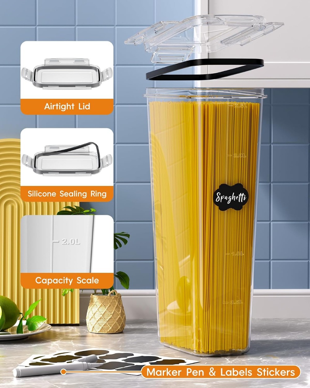 24 contenants hermétiques pour - Food Storage Canister avis et prix