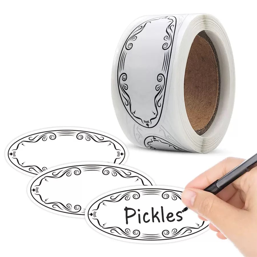 Étiquettes ovales pour mise en - Food Storage Jar Labels avis et prix